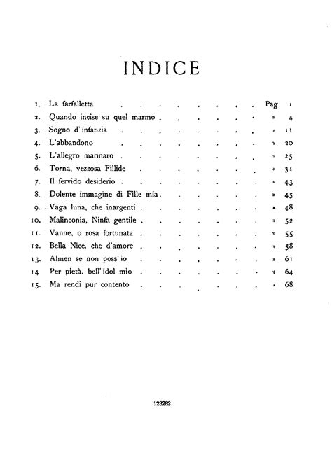 fendi londa sei la ninfa canzoni|15 Songs for Voice and Piano (Bellini, Vincenzo) .